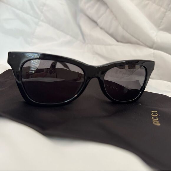 Gucci Black&Gold Mother of Pearl Sunglasses Retro main image 14